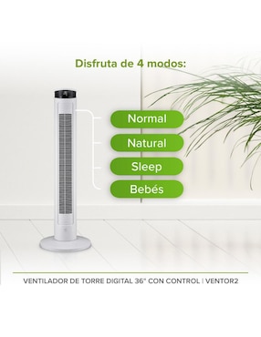 Ventilador de torre Avera con control remoto 3 velocidades