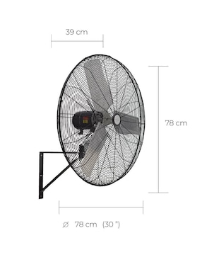 Ventilador de pared Narvik con control remoto 3 velocidades