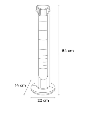 Ventilador de torre Blue Fan con control remoto 3 velocidades