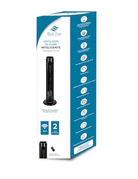 Ventilador de torre Blue Fan con control remoto 3 velocidades