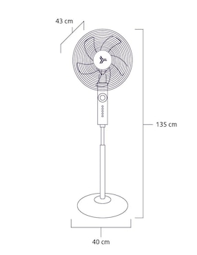 Ventilador de pedestal Masterfan 4 velocidades