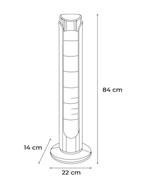 Ventilador de torre Blue Fan con control remoto 3 velocidades