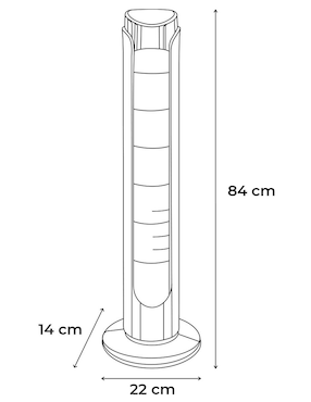 Ventilador de torre Blue Fan con control remoto 3 velocidades