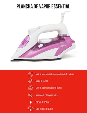 Plancha Disa Home Iron Essential suela acero inoxidable