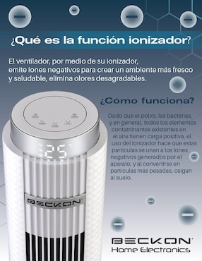 Ventilador de torre Beckon con control remoto 3 velocidades