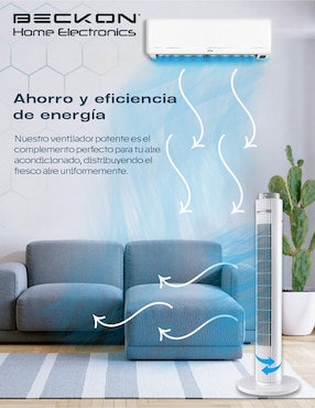 Ventilador de torre Beckon con control remoto 3 velocidades