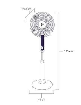 Ventilador de pedestal Masterfan con control remoto 3 velocidades