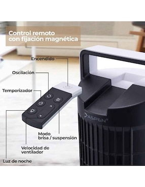 Ventilador de torre Aspen con control remoto 3 velocidades