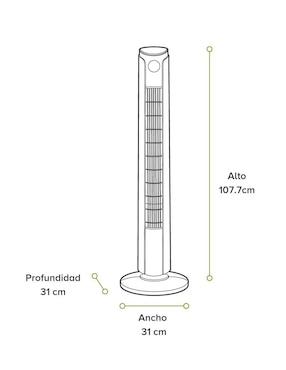 Ventilador de torre Avera con control remoto 3 velocidades
