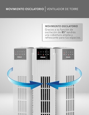 Ventilador de torre Rca con control remoto 3 velocidades