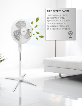Ventilador de pedestal Rca con control remoto 3 velocidades