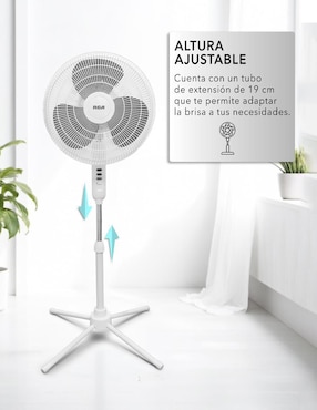 Ventilador de pedestal Rca con control remoto 3 velocidades