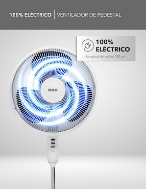 Ventilador de pedestal Rca con control remoto 3 velocidades