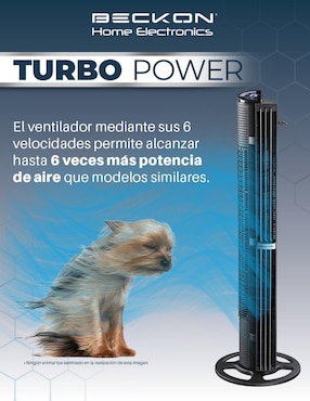 Ventilador de torre beckon con control remoto 6 velocidades