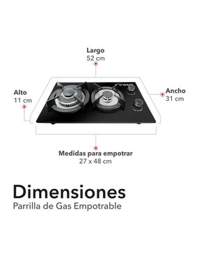 Parrilla Mayware HY-3000G de vidrio