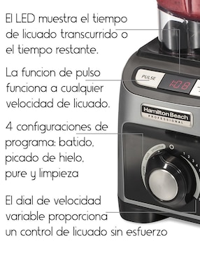 Licuadora Hamilton Beach 58850 4 velocidades