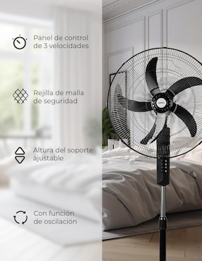 Ventilador de pedestal Daewoo 3 velocidades