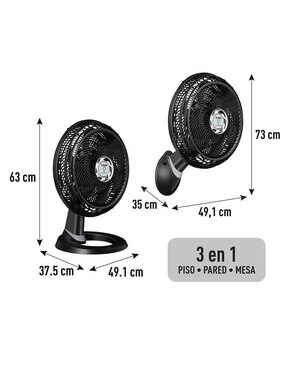Ventilador 3 en 1 T-Fal 4 velocidades
