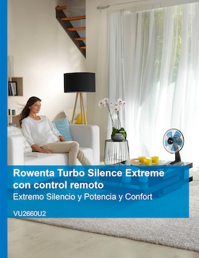 Ventilador de pedestal Rowenta con control remoto 5 velocidades