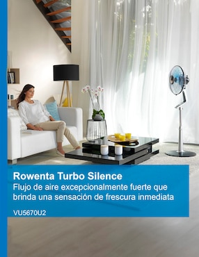 Ventilador de pedestal Rowenta con control remoto 5 velocidades