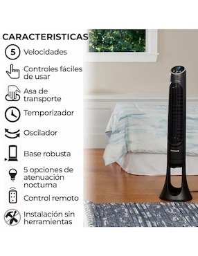 Ventilador de torre Honeywell con control remoto 5 velocidades