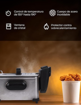 Freidora de aire con compartimento triple Daewoo 4 L Ddf-376