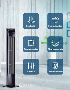 Ventilador de torre Uthfy con control remoto 3 velocidades
