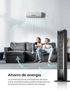 Ventilador de torre Uthfy con control remoto 3 velocidades
