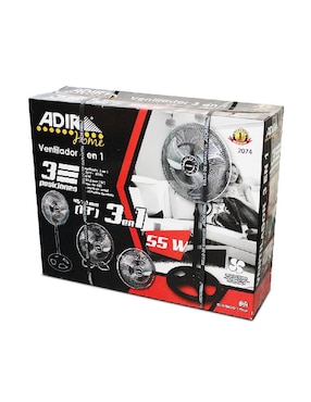 Ventilador 3 en 1 Adir con control remoto 3 velocidades