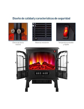 Calefactor de chimenea eléctrico Bluelander de 110 V