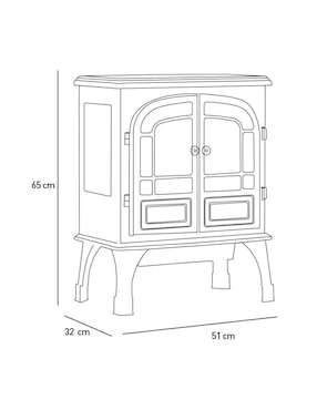 Calefactor de chimenea eléctrico Bluelander de 110 V