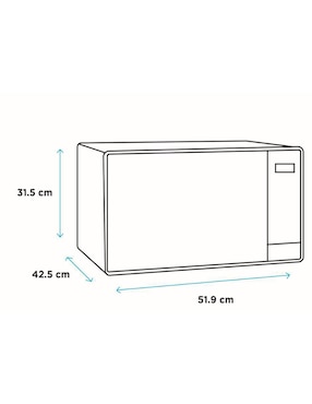 Horno de microondas convencional Midea modelo MMDK14S2MG 1.4 pies cúbicos