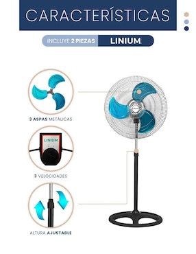 Ventilador 3 en 1 Linium 3 velocidades
