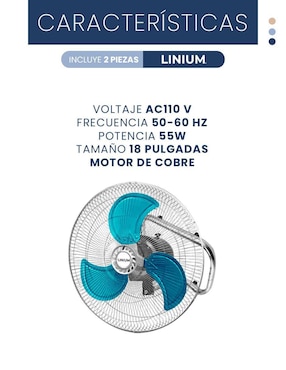 Ventilador 3 en 1 Linium 3 velocidades