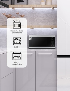 Horno de microondas con grill Samsung modelo MG40DG5525ATAX 1.4 pies cúbicos