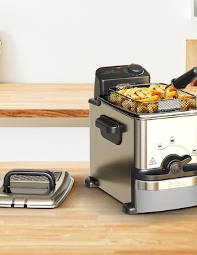 Freidora de aceite con compartimento doble T-Fal Deep Fryer 1.8 L Fr702D51
