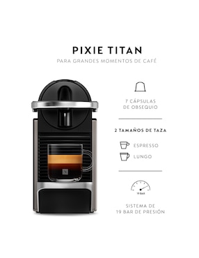 Cafetera de cápsula Nespresso Pixie A4kc61-mx-tine2