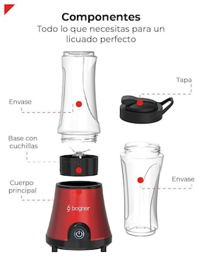 Set licuadora personal Bogner bpb02