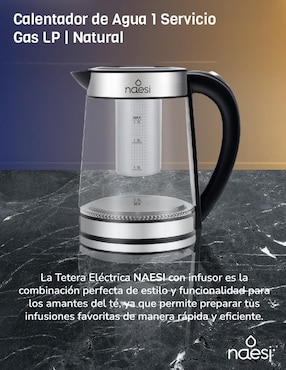 Tetera infusora Naesi de vidrio