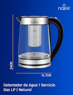 Tetera infusora Naesi de vidrio