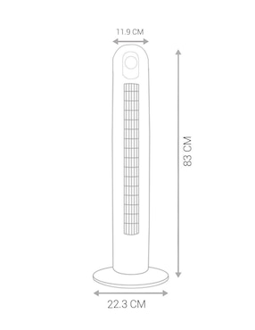 Ventilador de torre Shendy Vendy 3 velocidades