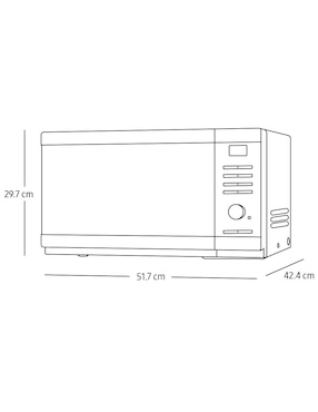 Horno de microondas convencional Samsung modelo MS32DG4504ATAX 1.1 pies cúbicos