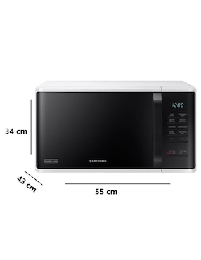 Horno de microondas convencional Samsung modelo MS-23K3513AW de 0.8 pies cúbicos