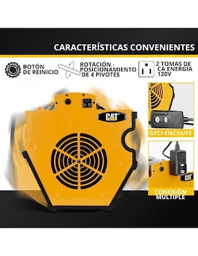 Ventilador de piso Caterpillar con control remoto 4 velocidades