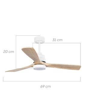 Ventilador de techo Igoto con control remoto 6 velocidades