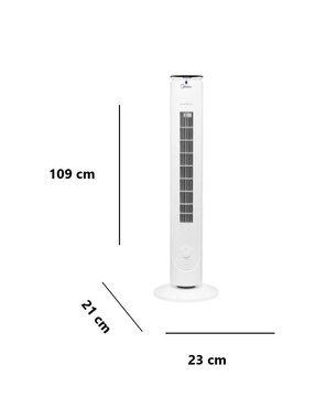 Ventilador 2 en 1 Midea con control remoto 5 velocidades