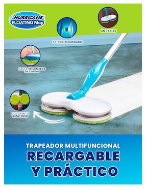 Trapeador multifuncional eléctrico Hurricane Floating Mop