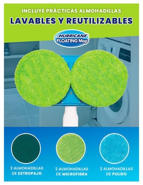 Trapeador multifuncional eléctrico Hurricane Floating Mop