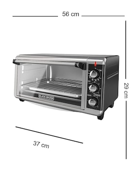 Horno tostador Black & Decker TO3250XSB Convección Extra Ancho 12 L