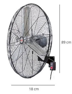 Ventilador de pared Mytek 3 velocidades